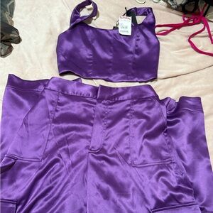 House of Harlow 1960 Purple Pantsuit Set
